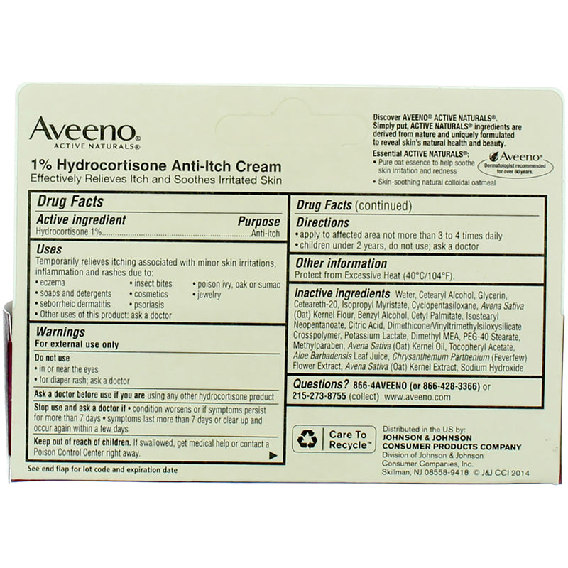 Aveeno Active Naturals Anti-Itch Cream, 1 oz