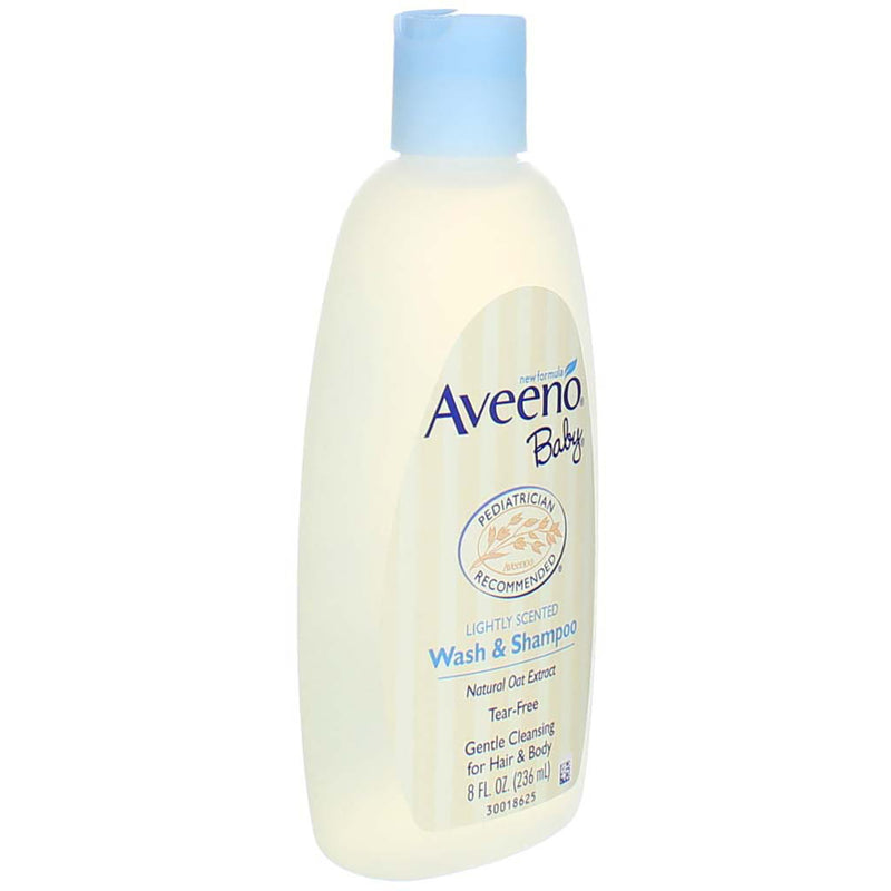Aveeno Baby Wash & Shampoo For Hair & Body, Tear-Free, 8 fl. Oz