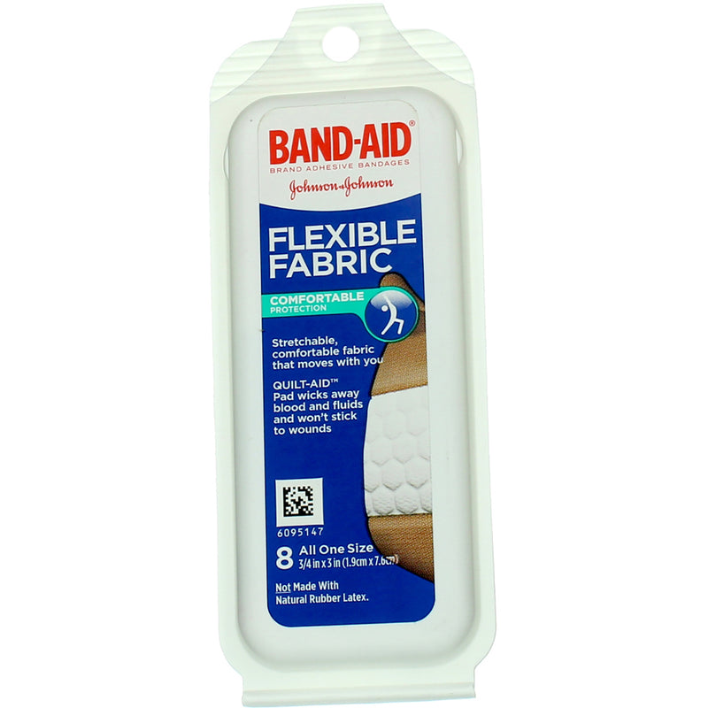 Band-Aid Flexible Fabric Bandages, One Size, 8 Ct