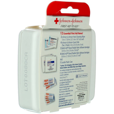 Johnson & Johnson To Go First Aid Kit, 12 Ct