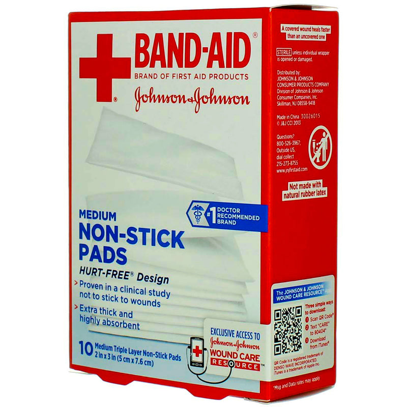 Band-Aid Non-Stick Pads, Medium, 10 Ct