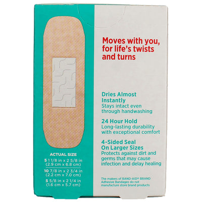Band-Aid Skin-Flex Adhesive Bandages, Assorted Sizes, 20 Ct
