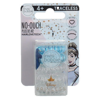 Invisibobble Disney Princess HairLoveTech no-ouch Hair Rings, Cinderella, 5 Ct