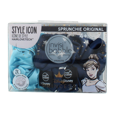 Invisibobble Disney Princess HairLoveTech Style Icon Hair Scrunchies, Cinderella, 2 Ct