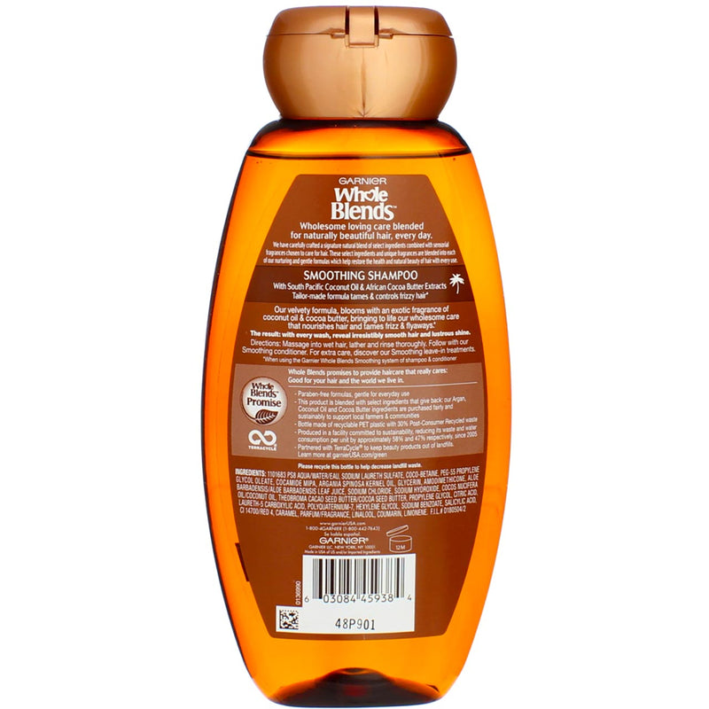 Garnier Whole Blends Shampoo with Coconut Oil & Cocoa Butter Extracts, 12.5 fl. oz.