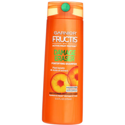 Garnier Fructis Damage Eraser Plant Keratin & Amla Oil Extract Fortifying Shampoo, 12.5 fl oz