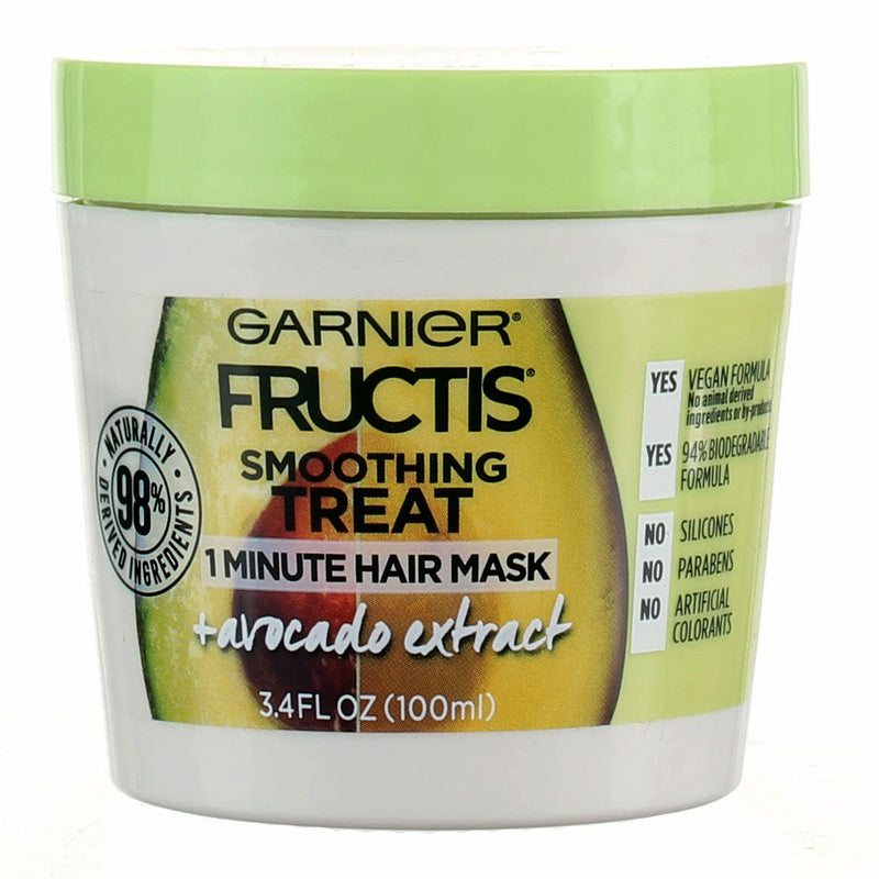 Garnier Fructis Smoothing Treat Avocado Extract Hair Mask, 3.4 fl oz