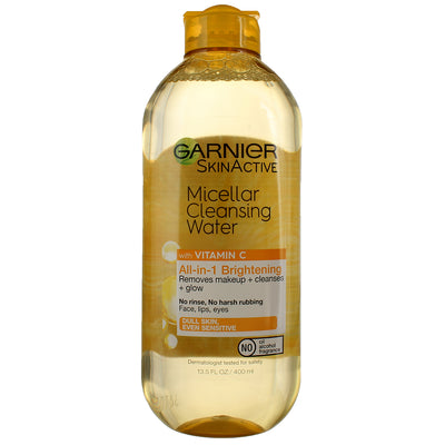 Garnier Skin Active With Vitamin C All-In-1 Brightening Micellar Cleansing Water, 13.5 fl oz