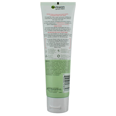 Garnier Green Labs Smoothing Milky Face Wash, Hyalu-Melon, 4.4 fl oz