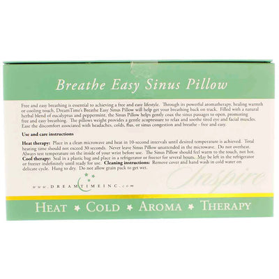 DreamTime Aromatherapy Breathe Easy Hot & Cold Sinus Pillow, Lavender, Eucalyptus, Peppermint