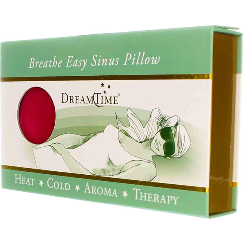 DreamTime Aromatherapy Breathe Easy Hot/Cold Sinus Pillow, Cranberry, Eucalyptus, Peppermint