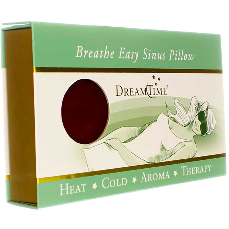 DreamTime Aromatherapy Breathe Easy Hot/Cold Sinus Pillow, Cranberry, Eucalyptus, Peppermint