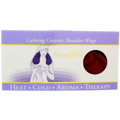 DreamTime Aromatherapy Calming Crescent Hot And Cold Shoulder Wrap, Cranberry