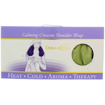 DreamTime Aromatherapy Calming Crescent Hot And Cold Shoulder Wrap, Sage