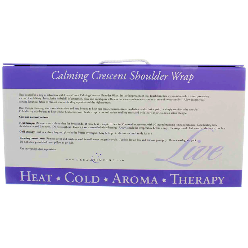 DreamTime Aromatherapy Calming Crescent Hot And Cold Shoulder Wrap, Sage