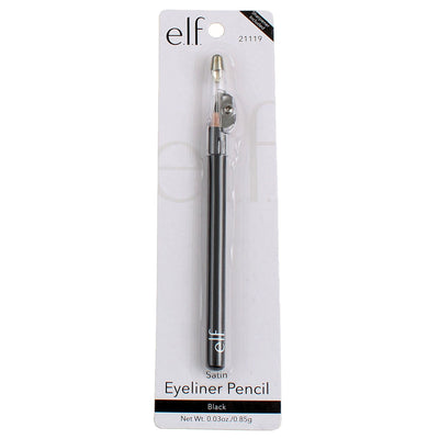 e.l.f. Satin Satin Eyeliner Pencil, Black, 0.03 oz