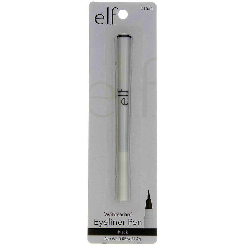 e.l.f. Waterproof Eyeliner Pen, Black 21651, 0.05 fl oz