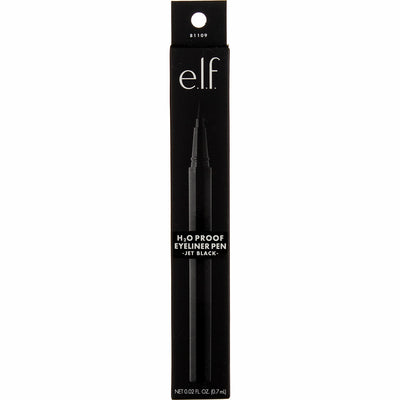 e.l.f. H2O Proof Waterproof Eyeliner Pen, Jet Black 81109, 0.02 fl oz