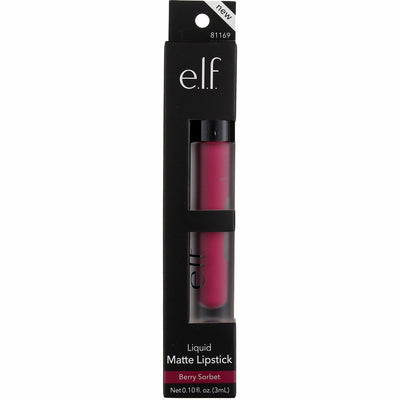 e.l.f. Liquid Matte Lipstick, Berry Sorbert 81169, 0.1 fl oz