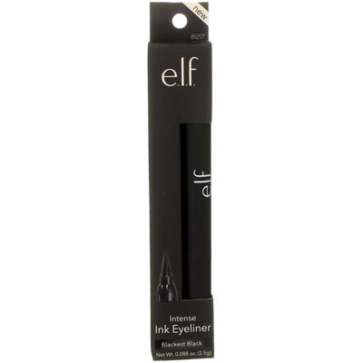 e.l.f. Intense Ink Eyeliner, Blackest Black 81217, 0.088 oz