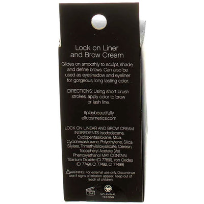 e.l.f. Lock On Liner And Brow Cream, Espresso 81945, 0.19 oz