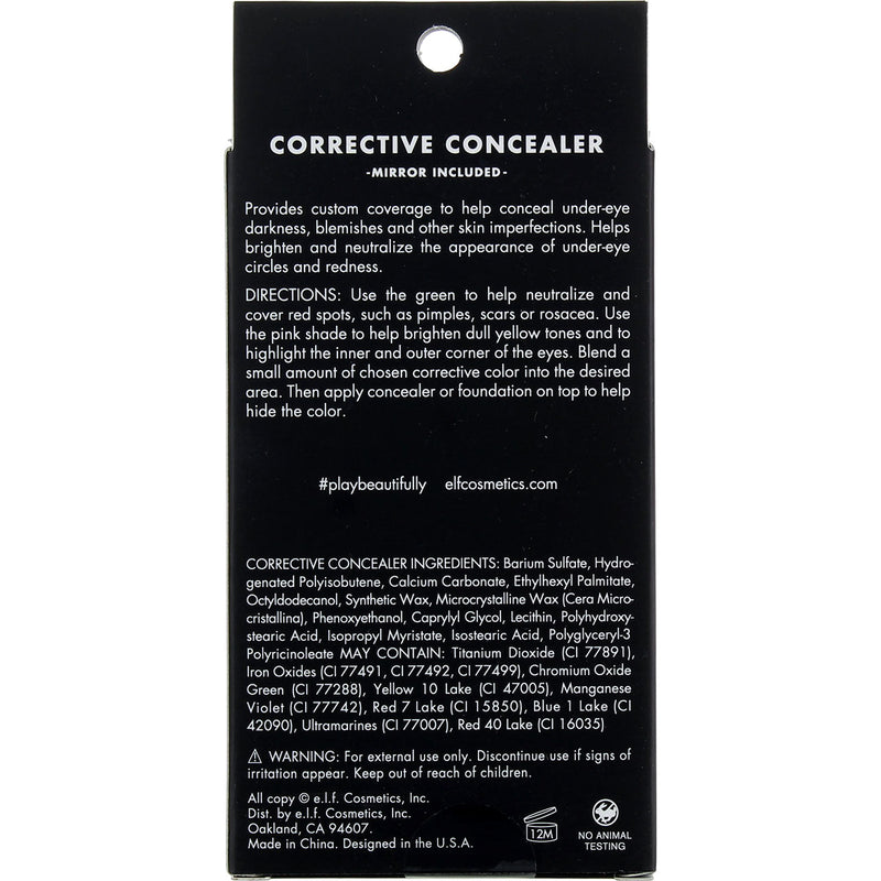 e.l.f. Corrective Concealer, Erase & Conceal 83287, 0.19 oz
