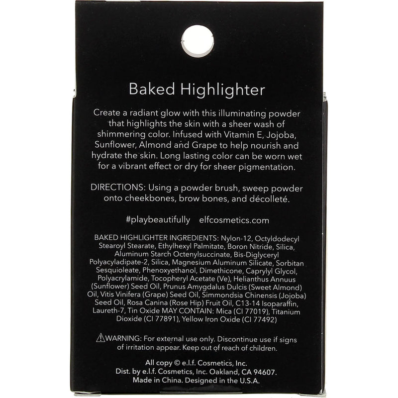 e.l.f. Baked Highlighter, Apricot Glow 83707, 0.18 oz