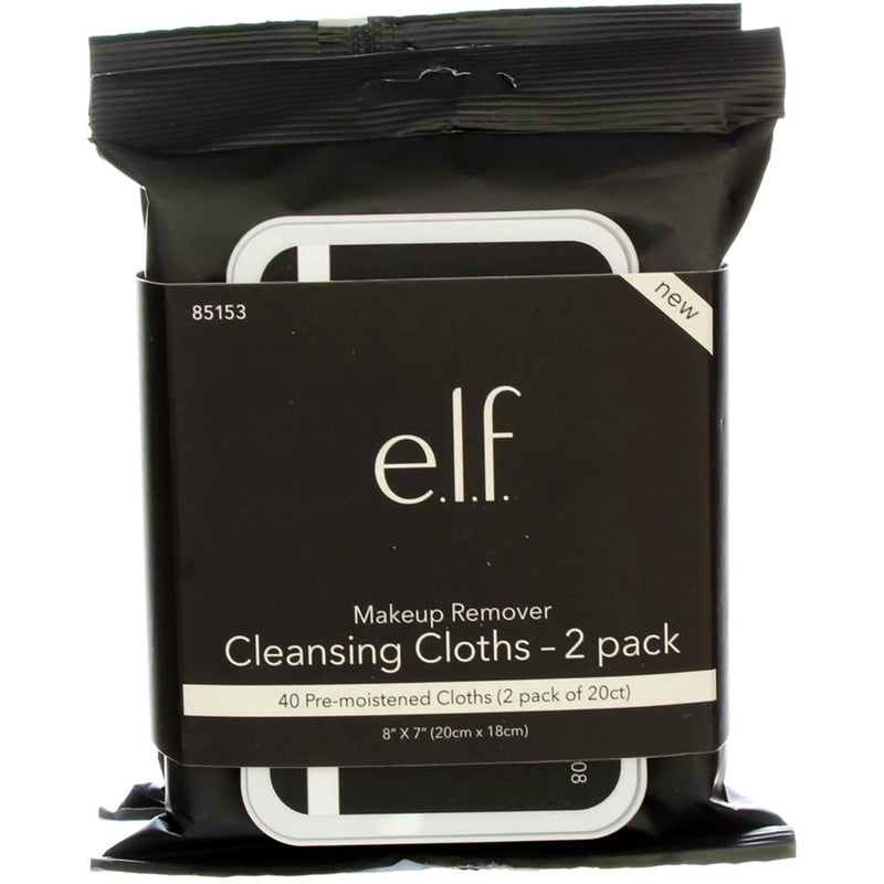 e.l.f. Makeup Remover Cleansing Cloths, 20 Ct, 2 Pk