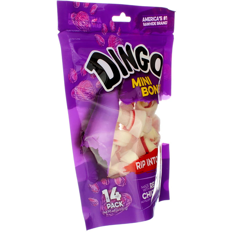 Dingo Mini Bones, Rawhide for Small/Toy Dogs, 14-Count
