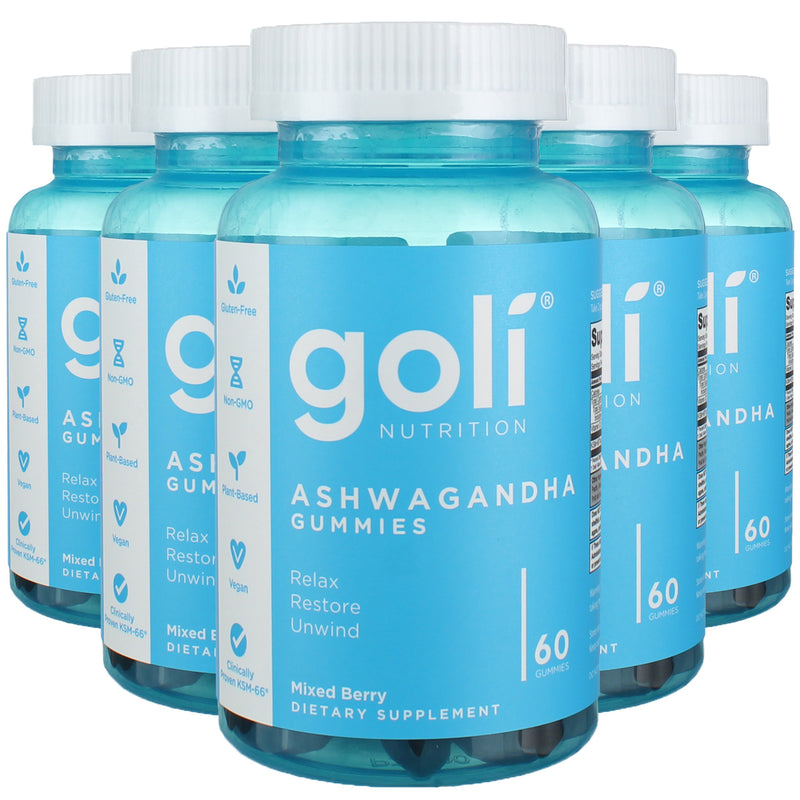 (Super Savings Bundle!) Goli Nutrition Ashwagandha Gummies, 60 Ct (5 pack)
