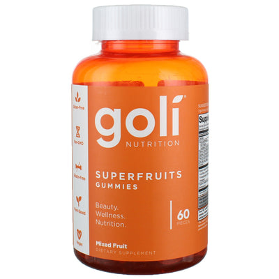 Goli Nutrition Superfruits Gummies Dietary Supplement, Mixed Fruit, 60 Ct