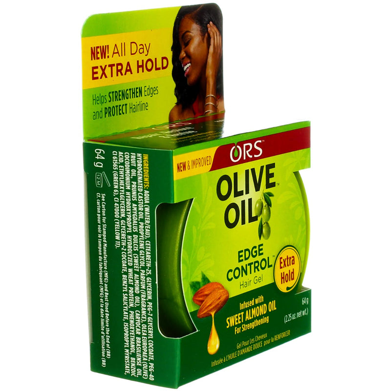 ORS Olive Oil Edge Control Extra Hold Hair Gel, 2.25 oz