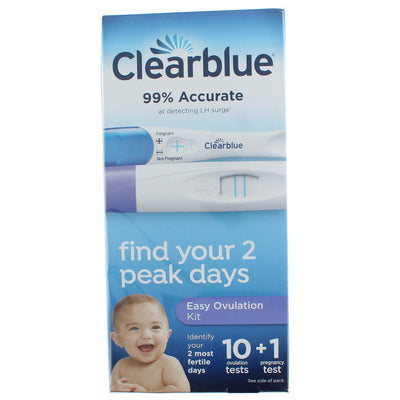 Clearblue Ovulation Starter Kit, 10 Ovulation Tests, 1 Pregnancy Test