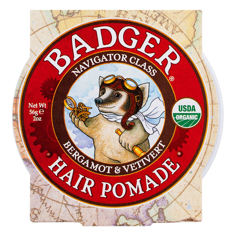 Badger Man Care Hair Pomade Tin, 2 oz