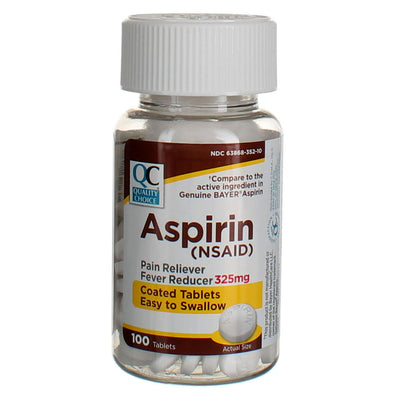 Quality Choice Aspirin Pain Relief, 325 mg, 100 Ct