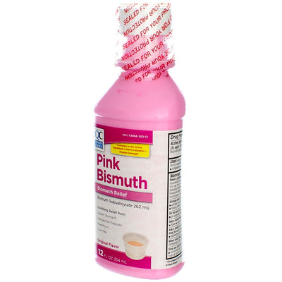 Quality Choice Pink Bismuth Liquid, 262 mg, Original, 12 fl oz