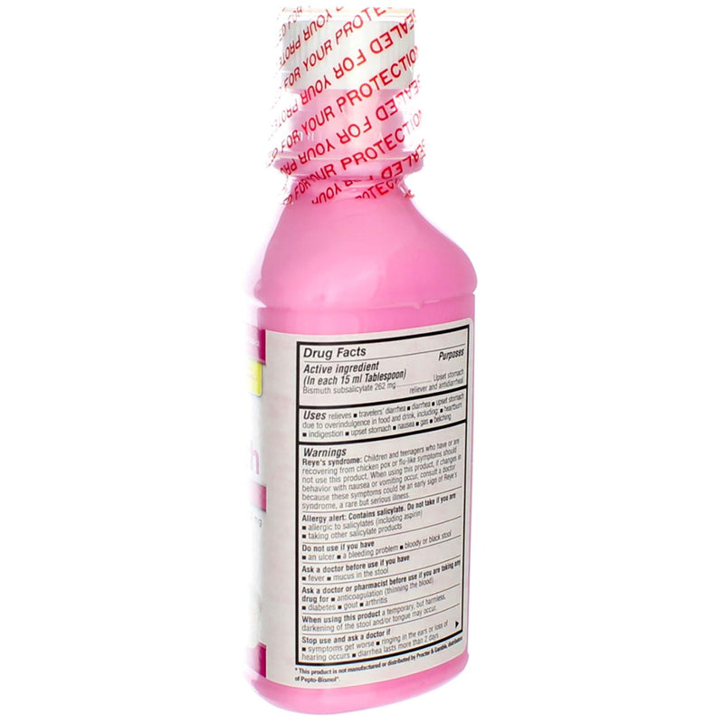Quality Choice Pink Bismuth Liquid, 262 mg, Original, 12 fl oz