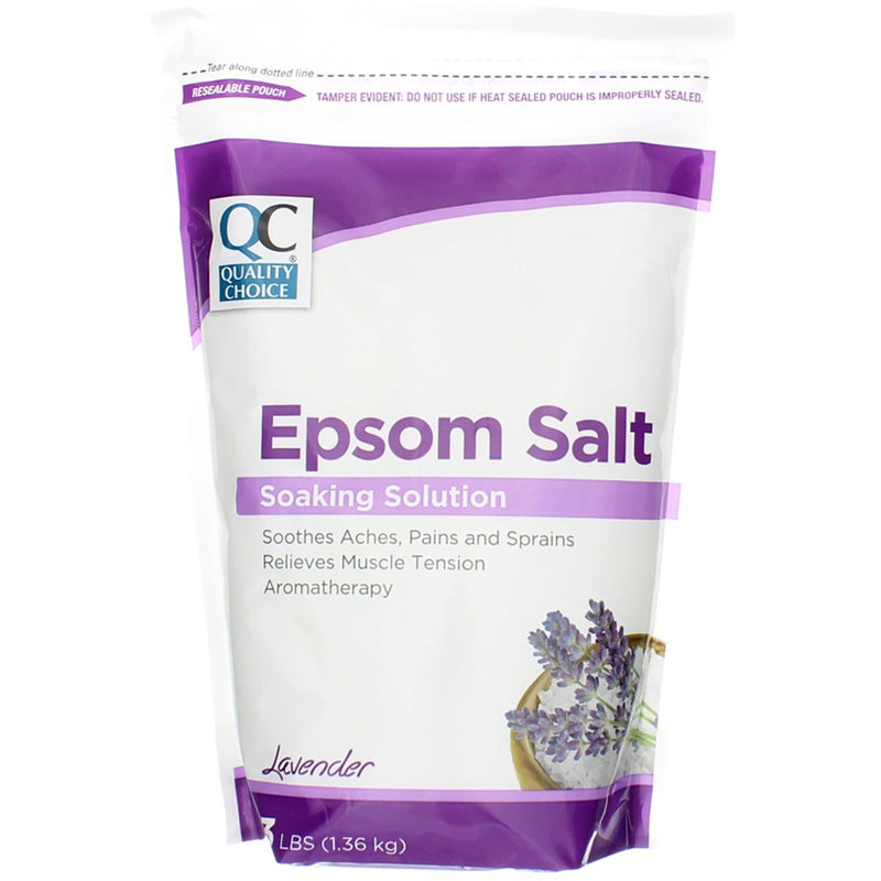 Quality Choice Soaking Solution Epsom Salt Epsom Salt, Lavender, 3 lbs