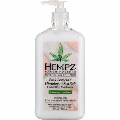 Hempz Fresh Fusions Herbal Body Moisturizer, Pink Pomelo & Himalayan Sea Salt, 17 fl oz
