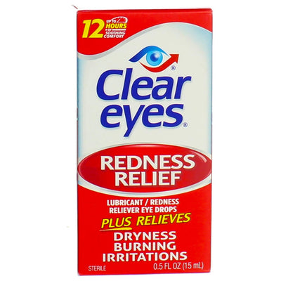 Clear Eyes Redness Relief Eye Drops, 0.5oz (Pack of 1)