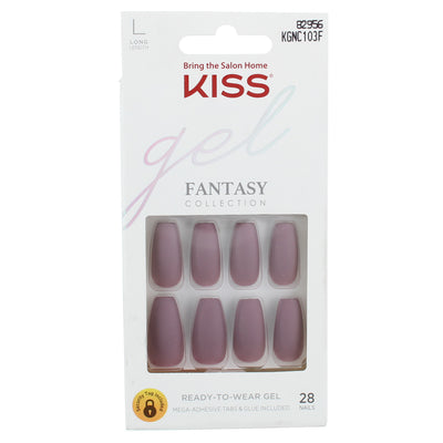 KISS Fantasy Collection False Nails, Long, Purple, 28 Ct