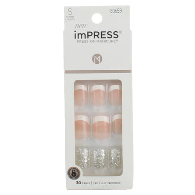 imPRESS Press-On Manicure False Nails, Short, French, 30 Ct