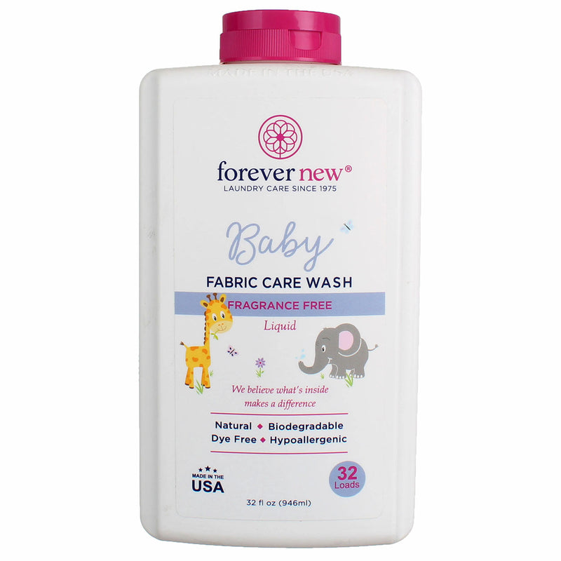 Forever New Baby Liquid Formula Fabric Care Wash, Fragrance Free, 32 fl oz