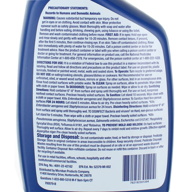 Microban Professional Brand Bathroom Cleaner, Citrus, 32 fl oz