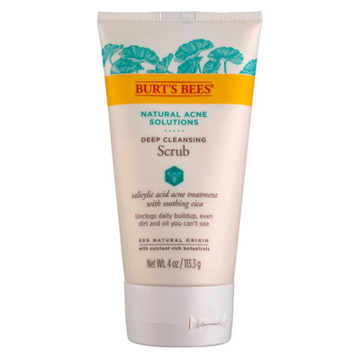 Burt's Bees Natural Acne Solutions Deep Cleansing Scrub, 4 oz