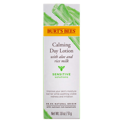 Burt's Bees Sensitive Solutions Calming Day Lotion, Aloe and Rice Milk, 1.8 oz