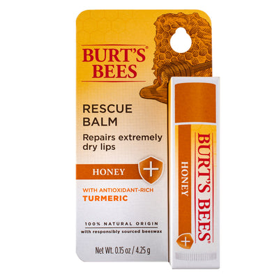 Burt's Bees, 1  Pk 100% Natural Origin Rescue Lip Balm, Honey, 0.15 oz