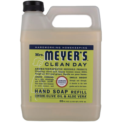 Mrs. Meyer's Clean day Hand Soap Liquid, Lemon Verbena, 33 fl oz