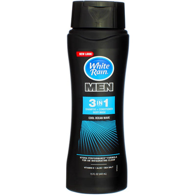 White Rain For Men 3 In 1 Shampoo + Conditioner + Body Wash Cool Ocean Wave