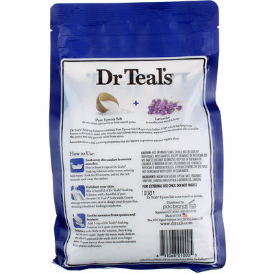 Dr Teal's Pure Epsom Salt Soaking Solution, Lavender, 3 lbs
